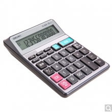 得力(deli)可查數(shù)后退修正語音計(jì)算器 真人語音播報(bào)計(jì)算機(jī) 銀色1554